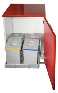 Cos de gunoi incorporabil, Smart Automatic, colectare selectiva cu 2 recipiente x 15 litri si 2 x 7 litri