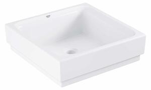 Lavoar baie pe blat alb 41 cm, patrat, Grohe Cube Ceramic Pure Guard