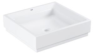 Lavoar baie pe blat alb 50 cm, patrat, Grohe Cube Ceramic Pure Guard