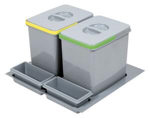Cos de gunoi Praktico incorporabil in sertar, cu 2 recipiente, pentru corp de 600 mm latime H:300 mm
