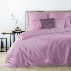 Lenjerie de pat din satin roz închis de înaltă calitate 2 părți: 1buc 140 cmx200 + 1buc 70 cmx80