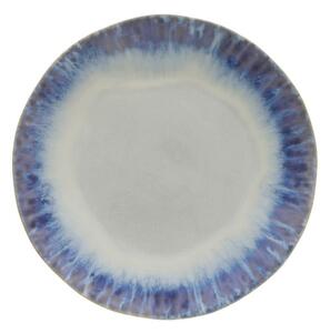 Farfurie din gresie ceramică Costa Nova Brisa, ⌀ 26,5 cm, alb-albastru