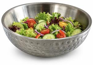 Bol Pufo din inox cu pereti dubli pentru servire fructe, salata si gustari- accesoriu modern pentru servire, 25 cm