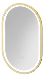 Cersanit Crea II oglindă 50x80 cm oval cu iluminare cu covoraș de încălzire auriu S1058–035