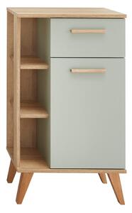 Dulap de baie verde cu aspect de lemn de stejar 51x90 cm Set 923 - Pelipal