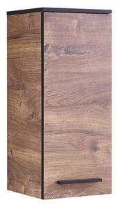 Dulap de baie suspendat cu aspect de lemn de stejar 30x72 cm Set 374 - Pelipal