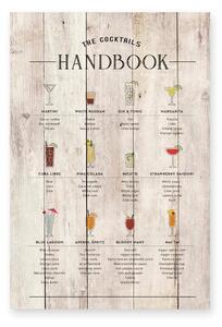 Semn din lemn 40x60 cm Cocktails Handbook – Really Nice Things