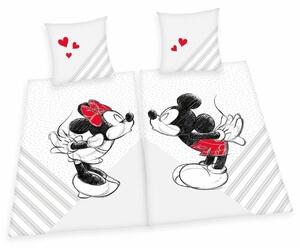 Lenjerie de pat duo Mickey și Minnie Mouse (kiss)