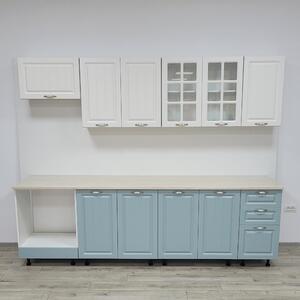 Bucătărie Modena New 2.6 MDF alb și turquoise