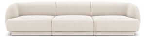 Canapea bej cu tapițerie din catifea 259 cm Miley - Micadoni Home