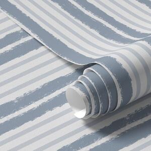 Tapet Dungi verticale texturate, albe și albastru-gri, Tapet geometrie, Tapet dungi, a01268v1 : Uwalls.ro
