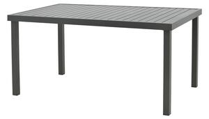 Masa de gradina, Model Kliton, culoare gri inchis, aluminiu si textil, 150x80x74 cm