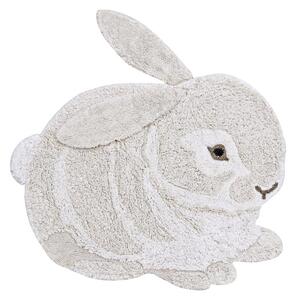Covor pentru copii gri deschis lavabil/țesut manual din bumbac 130x135 cm Bunny – Lorena Canals