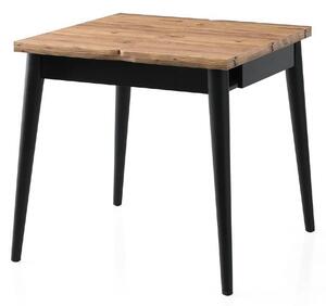 Masa extensibila TOTEM 3043, stejar/negru, PAL melaminat, 80/160x80x75