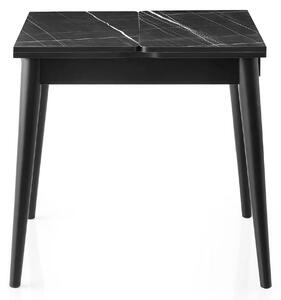 Masa extensibila TOTEM 3041, negru cu efect de marmura, PAL melaminat