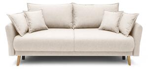 Canapea Extensibilă 3 locuri JULIET, cu ladă de depozitare, 215x88x95 cm, Crem-Loft