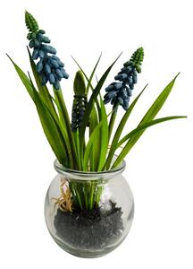 Bluebell artificială în sticlă, 19 cm