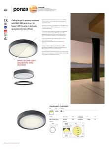 Redo 90156 - Plafonieră LED exterior PONZA 1xLED/18W/230V IP65