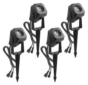 SET 4x lampă LED RGBIC dimabilă de exterior LED/7W/230V 3000-6500K IP65 Wi-Fi Tuya