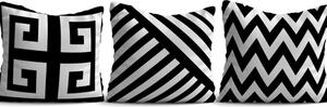 Set 3 fete perna decorative 43x43cm, Geometric KIR 116