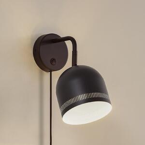 NOLA Nola Aplică Oura, negru, cu ștecher, reglabilă, fier, Negru, dormitor, Metal, Scandinavă