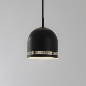 NOLA Lampă suspendată Nola Oura, Ø 15 cm, negru, fier, E27, reglabil, Negru, Camera de zi / sufragerie, Metal, Scandinavă