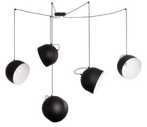 Lustră Pendul ALDEX, Pepe, reglabil, Negru, Camera de zi, Metal, Modern