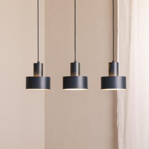 SIGMA Lampă suspendată Rif 3, antracit, 3 becuri, liniară, oțel, reglabil, Negru, Camera de zi / sufragerie, Metal, Modern