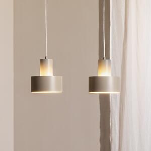 SIGMA Lampă suspendată Rif 2, taupe 2 becuri, liniară, oțel, reglabil, Bej, Camera de zi / sufragerie, Metal, Modern