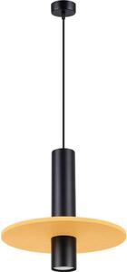 Sollux SL.1883 - Pendul cu cablu PELTA 1xGU10/10W/230V negru/galben