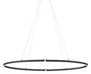 Lampă suspendată de design neagră ovală 120cm incl. LED cu 3 trepte de intensitate luminoasă - Ovallo