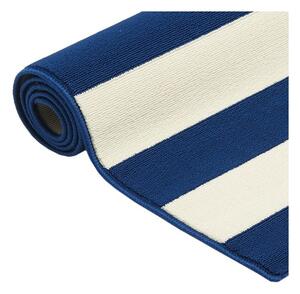 Covor adecvat pentru exterior Floorita Stripes, 133 x 190 cm, albastru - alb