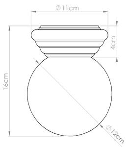 Sollux SL.1904 - Plafonieră pentru baie ZORI 1xG9/8W/230V, diam. 12 cm, IP44, albă