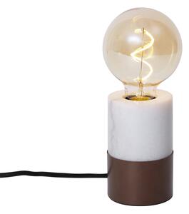 Lampă de masă modernă bronz cu marmură albă - Marissa