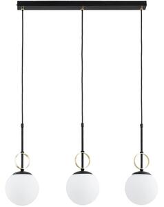 Lustru suspendat cu cablu DORENA 3xE14/10W/230V negru/auriu