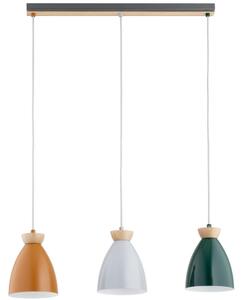 Lustră cu cablu GALIA, 3xE27/15W/230V, multicoloră