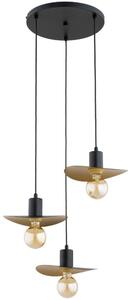 Candelabru pe cablu SAVANA, 3xE27/15W/230V, negru/auriu