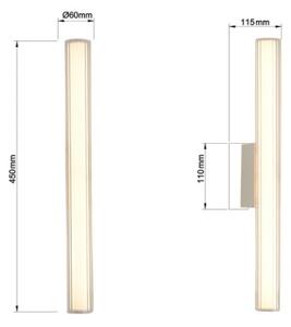 Lampă LED LINEA pentru oglindă de baie, 8W, 230V, 3000/4000/6000K, IP44, 45 cm, crom mat