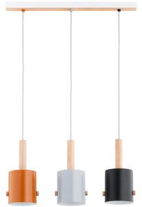 Lustră suspendată pe cablu ASLI 3xE27/15W/230V, multicoloră
