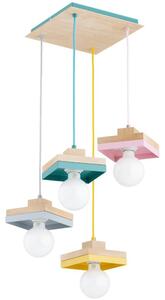 Candelabru suspendat pe cablu MIKO 3xE27/15W/230V multicolor