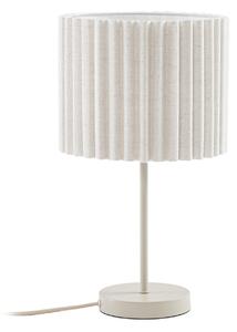 Lampă de masă Lindby, Libbie, Bej, Camera de zi, Țesătură / Textil