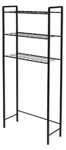Etajera baie OTIS, negru, metal, 52x24x150 cm