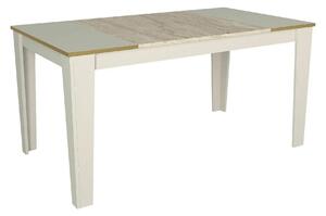 Masa VEYRON, crem/bej cu efect de marmura, PAL melaminat, 145x85x76 cm
