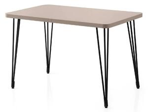 Masa LAGOS 1424, bej/negru, PAL melaminat/metal, 120x70x75 cm