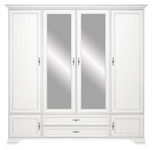 Dressing IDENTO, alb, PAL, cu 6 usi si 2 sertare, 228x61x225 cm