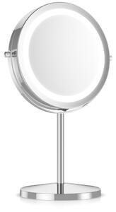 Oglinda Cosmetica cu suport, Iluminare LED, marire 5x, reglabila, 41188