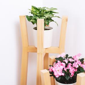 Set suporturi pentru flori din lemn masiv, tip stalpi