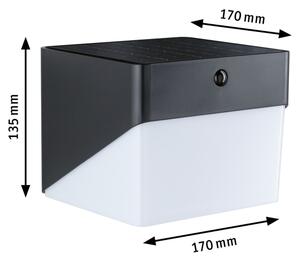Paulmann 95746 - LED/2,3W IP44 Lumină solară de perete cu senzor EILEEN 3,7/230V