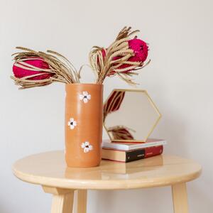 Vaza lut pictata manual, motive florale