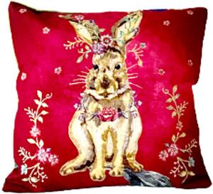 Husa decorativa pentru perne Happy Bunny 45 x 45 cm, 100% Bumbac